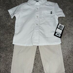 DKNY Kids White and Cream Matching Set